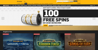 Betfair Casino landing page