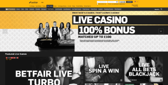 Expeirience the thrill of live dealer games at Betfair