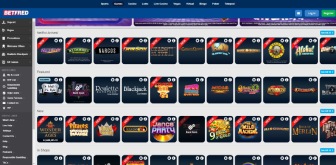 The gaming collection at Betfred Casino