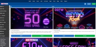 Available bonus deals at Betfred Casino