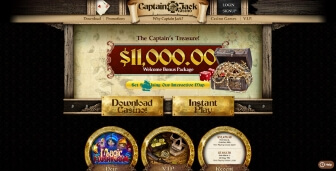 Captain Jack Casino landing page