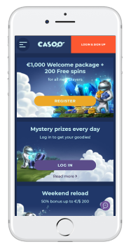 Casoo casino works with full support for all mobile devices