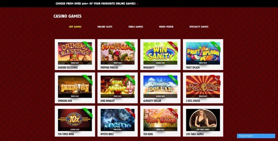 Gaming collection at Cococa Casino