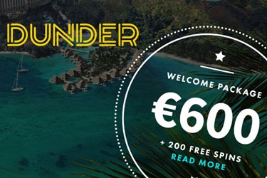 Dunder Casino will grant you with free spins and deposit match bonus