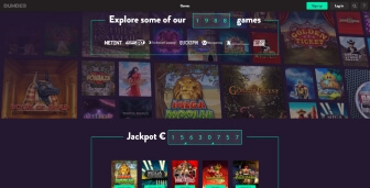 Dunder Casino homepage