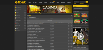 Efbet Casino homepage