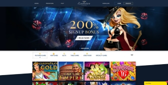 The homepage at Exclusive Casino