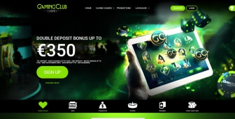 Gaming Club Casino homepage