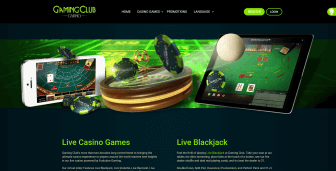 Live dealer section at Gaming Club Casino