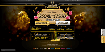 The homepage at Golden Lion Casino