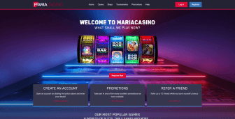 Maria Casino homepage