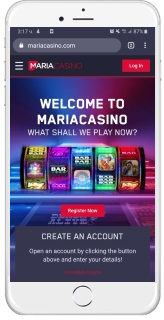 Maria Casino is optimized for mobile use, by both Android and iOS devices