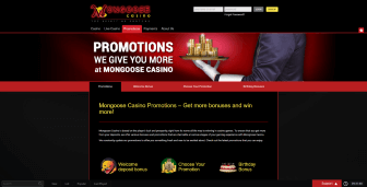 Ongoing bonus offers at Mongoose Casino