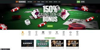 The landing casino page at MyBookie
