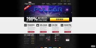 Palace of Chance Casino homepage