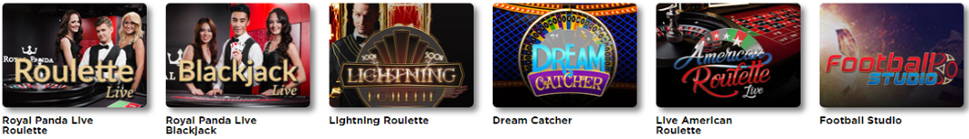 Royal Panda delivers a wide range of live dealer games.