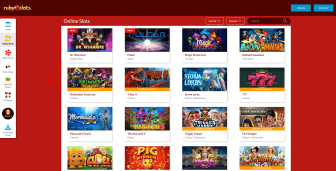 Compact collection of casino games at Ruby Slots