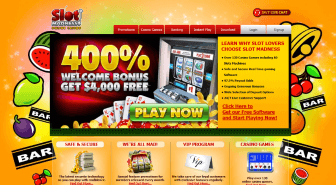 Slot Madness Casino homepage