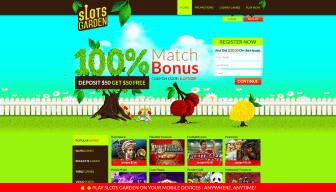 Slots Garden Casino homepage
