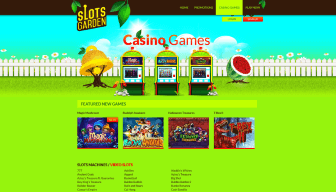 Enjoy more than 200 casino titles at Slots Garden