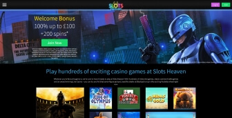 Slots Heaven homepage