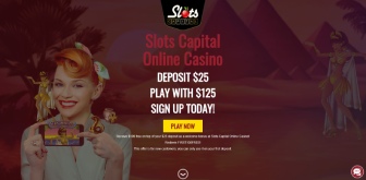 The landing page at Slots Capital Casino