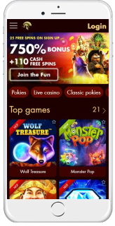 Android and iOS mobile devices are supported by Spartan Slots Casino