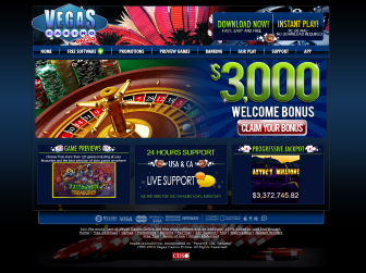 Vegas Online Casino homepage