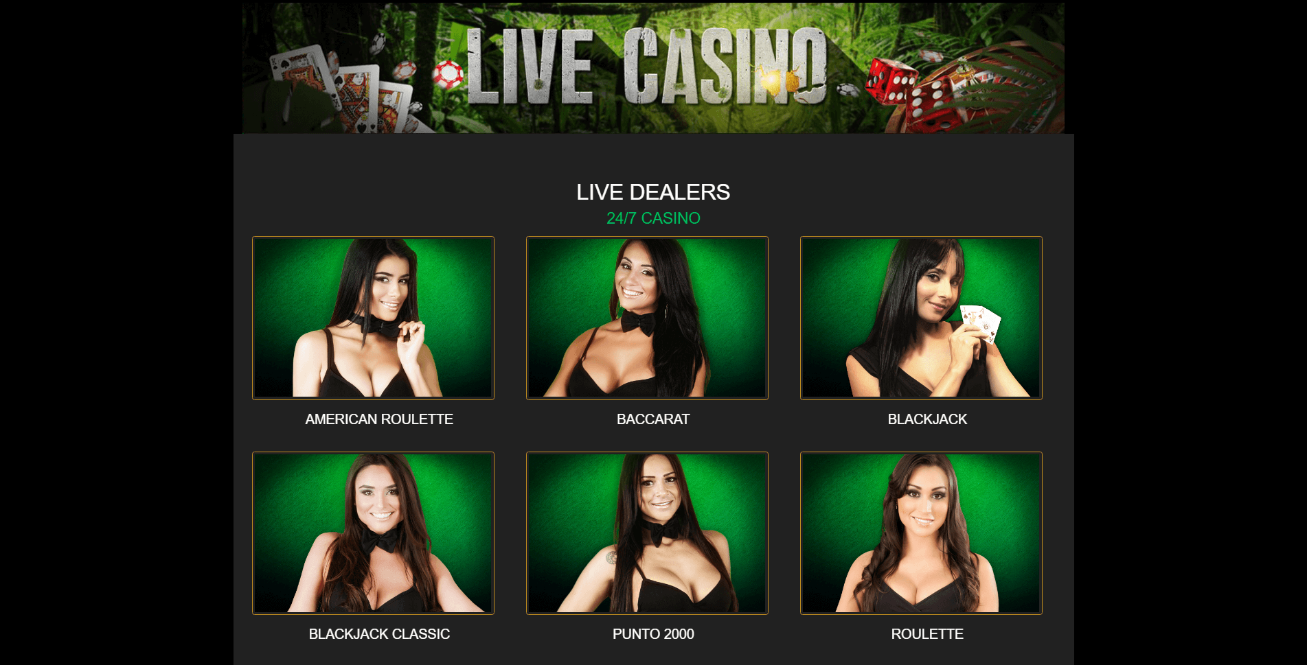 Wild Casino live games