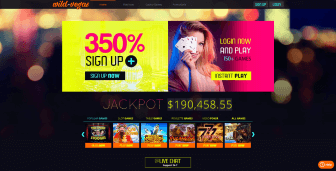 Wild Vegas Casino landing page