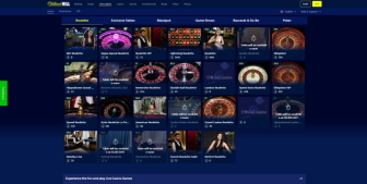 Live casino games at William Hill